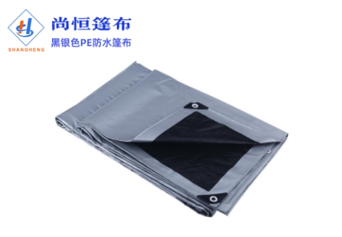 8×10米克重220g黑银色pe篷布规格尺寸参数