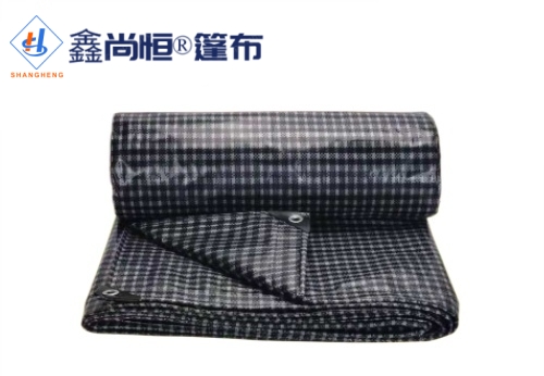 黑网格色聚乙烯防水篷布4.87米×6.09米克重119g